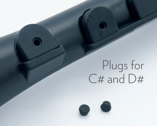 Blockflöjt sopran Nuvo Recorder+ vit-rosa Barockgrepp