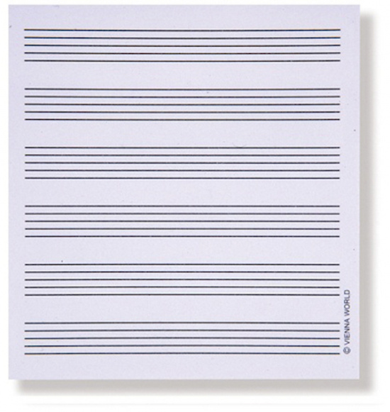 Notisblock med notlinjer