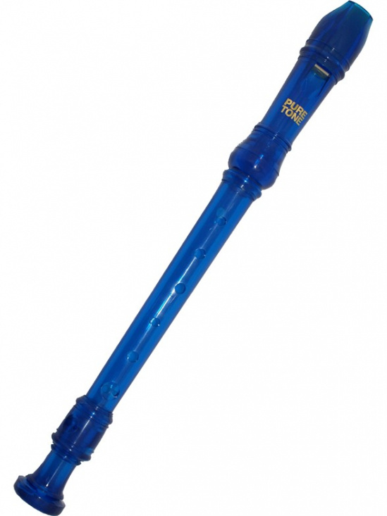 Blockflöjt sopran PureTone genomskinligt blå