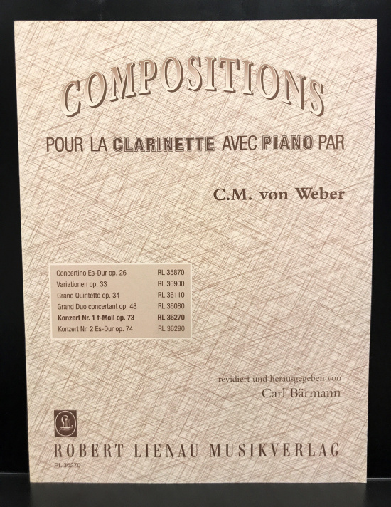 Weber: Clarinet concerto no. 1 in F min op. 73
