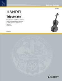 Händel: Triosonaten (9) 2 G Op.2 ( 2 Violins and Piano)