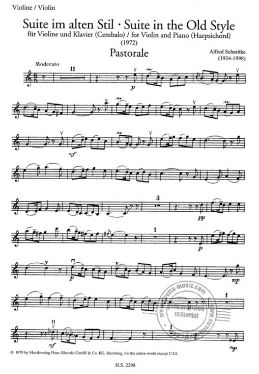 Schnittke: Suite im alten Stil