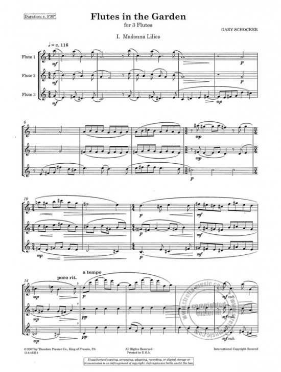 Schocker: Flutes in the Garden 3 flöjter
