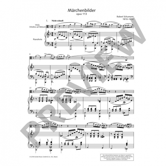 Schumann: Märchenbilder för viola och piano