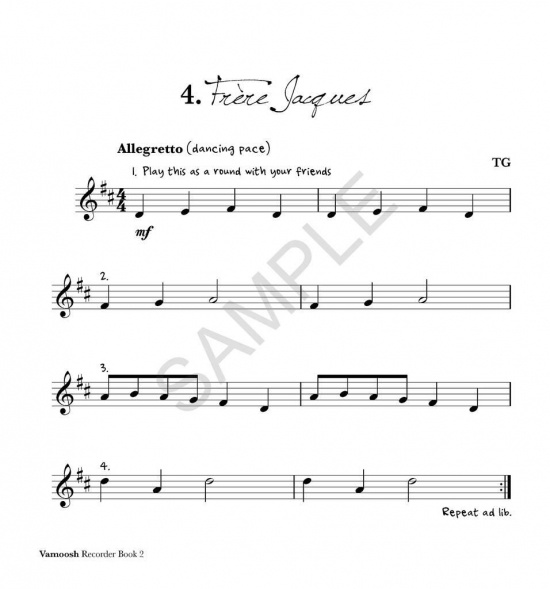 Vamoosh Recorder Book 2