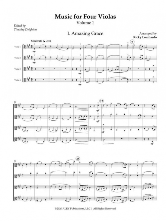 Music for Four Violas: Volume 1 för violakvartett