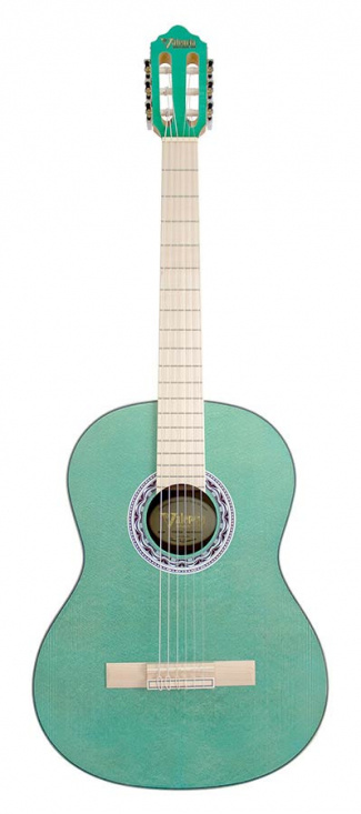  Gitarr Nylonsträngad Valencia 300 4/4 Aqua blue