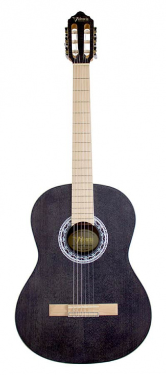  Gitarr Nylonsträngad Valencia 300 4/4 Black