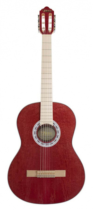  Gitarr Nylonsträngad Valencia 300 4/4 Wine red