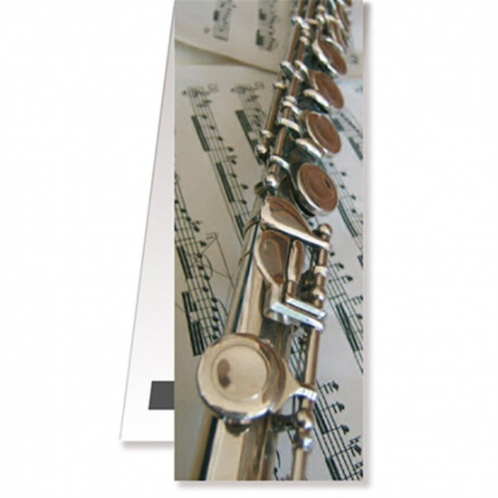 Bokmärke med magnet flöjt på notblad