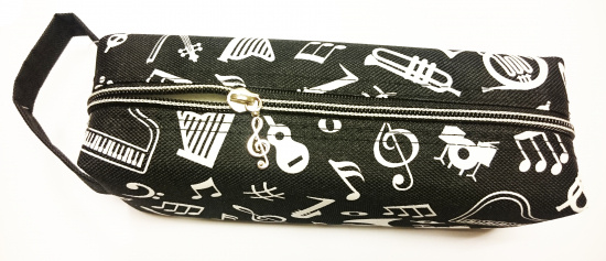 Pennfodral med musikmotiv