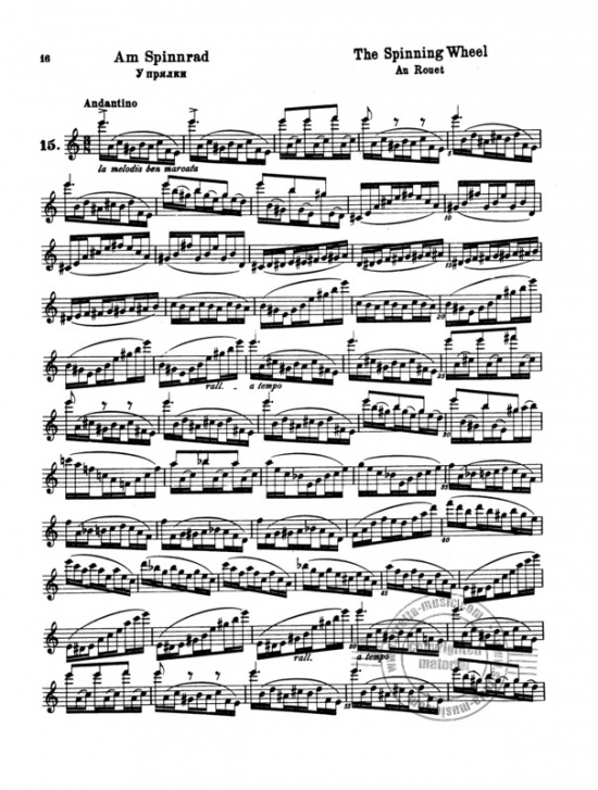 Köhler: 25 Romantische Etüden Für Flöte