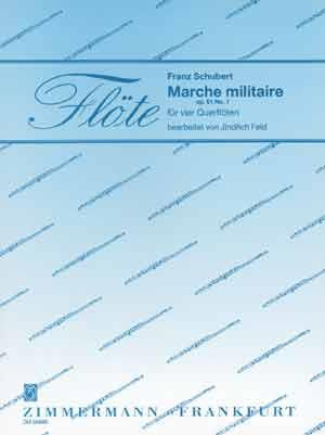 Schubert: Militärmarsch Flöjtkvartett (4 c-flöjter)