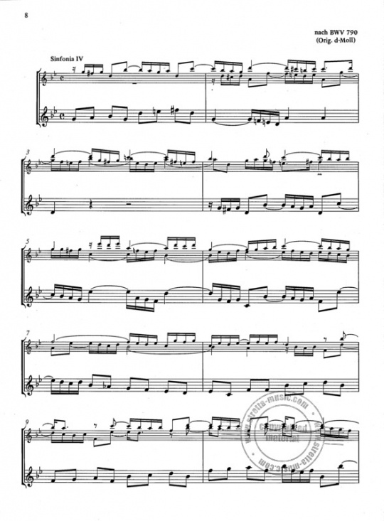 Bach: 15 dreistimmige Sinfoniae BWV 787-801 für drei Flöten