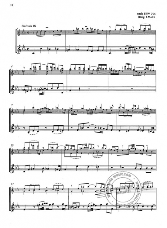 Bach: 15 dreistimmige Sinfoniae BWV 787-801 für drei Flöten
