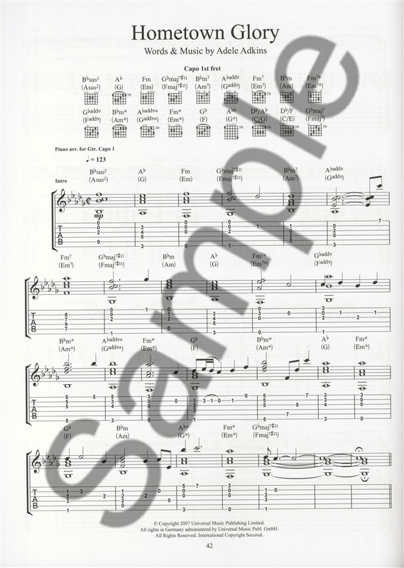 Best Of Adele for Guitar