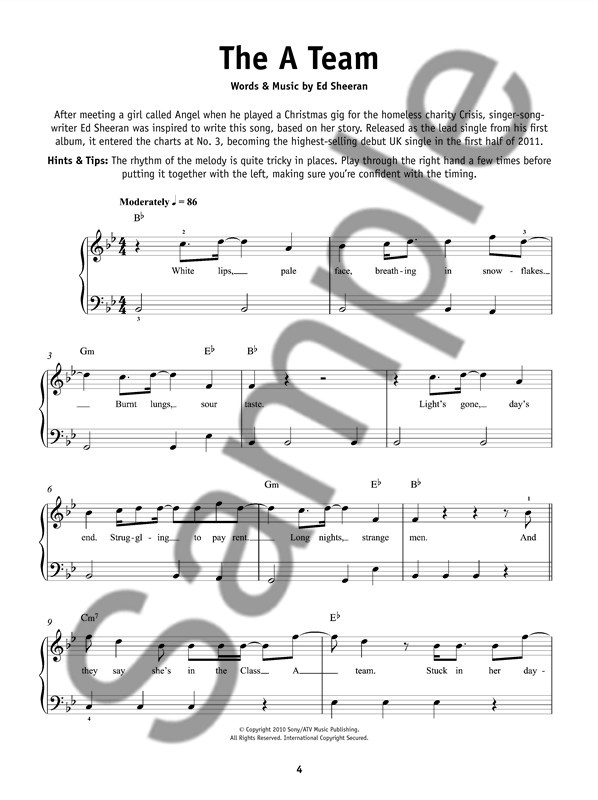 Really Easy Piano Big Chart Hits