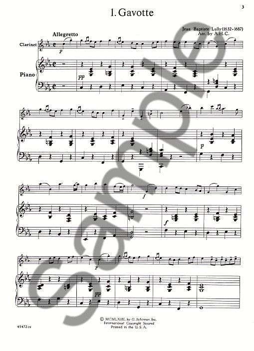 Solos for the Clarinet player