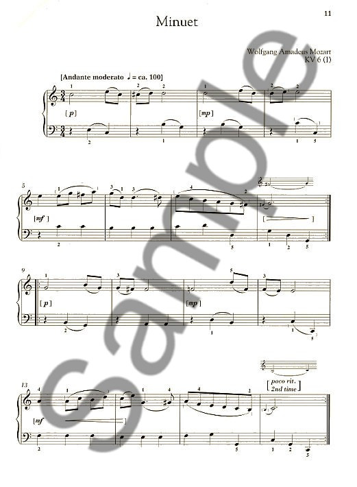 Mozart: 15 Easy Piano Pieces Audio access