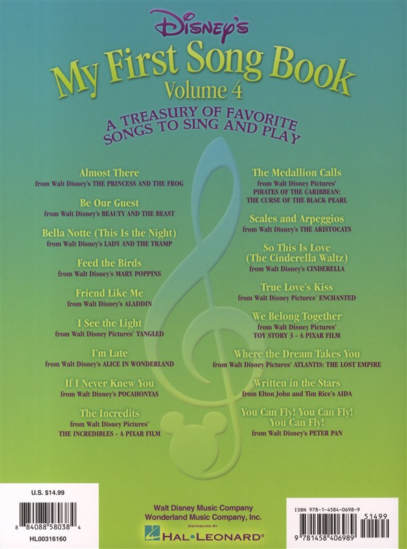 Disney My First Song Book Volym 4