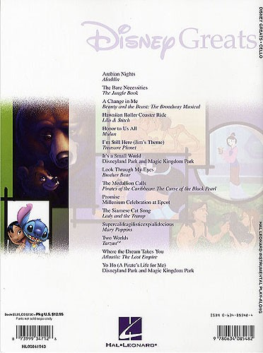 Disney greats - cello med ljudfiler