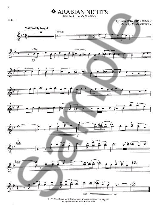 Disney greats - flöjt med ljudfiler