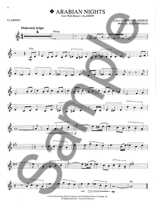 Disney greats - klarinett med ljudfiler