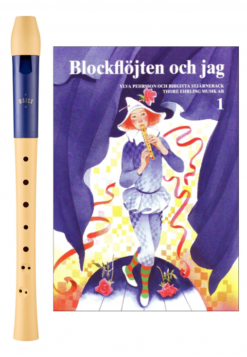 Blockflöjtspaket Moeck Flauto 1 barockgrepp med Blockflöjten och jag 1