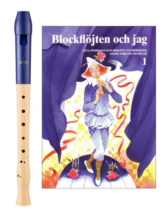 Blockflöjtspaket Moeck Flauto 1 plus barockgrepp med Blockflöjten och jag 1