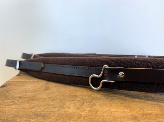 Dragspelsremmar 4,5 cm med ryggremmar Brun