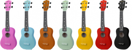 Ukulelepaket 5 st blandade färger